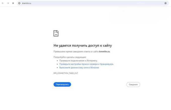 Сайт kremlin.ru работает с перебоями